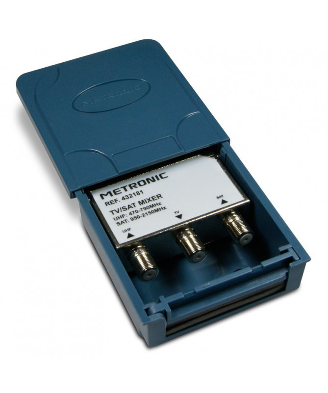 Metronic 441624 - Zapbox HD-SH.1 Receptor TDT DVB-T2 HEVC, función PVR,  Tomas USB, HDMI, SPDIF, RJ45, Mando a Distancia, Negro