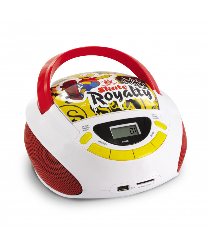 Radio CD Infantil MP3 Bart Simpson Rojo SIMPSON